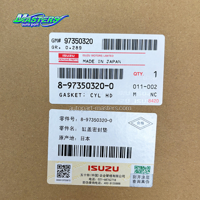 Custom Engine Cylinder Head Gasket Set 8973503200 For ISUZU NKR55 4JB1