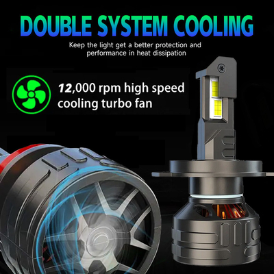 Masters KV50 160W 16000 Lumens 6500K Cool White H4 H7 9005 LED Headlight Bulbs