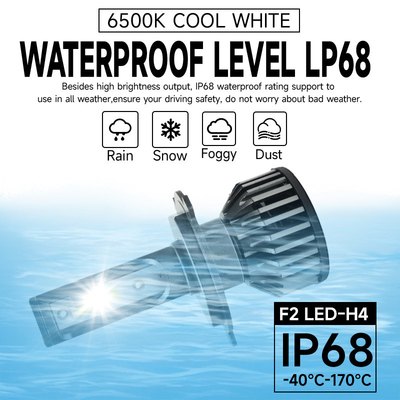 Masters F2 75W 7500 Lumens 6500k Cool White H3 H7 H11 LED Headlights Bulbs