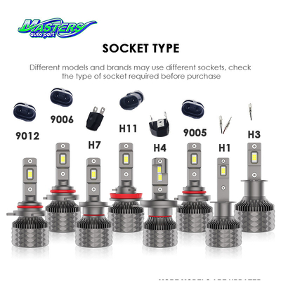 Masters A5 64W 6000LM 6000K 3570 Chips Superior Aviation Aluminum LED Headlight Bulb