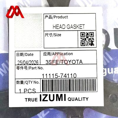 OEM Standard 11115-74110 Cylinder Bed Gasket Truck Engine Sealing Component 3SFE Series