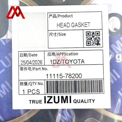 High Quality Cylinder Head Gasket 11115-78200 Auto Truck Repair Parts Suitable for 1DZ Diesel Engine